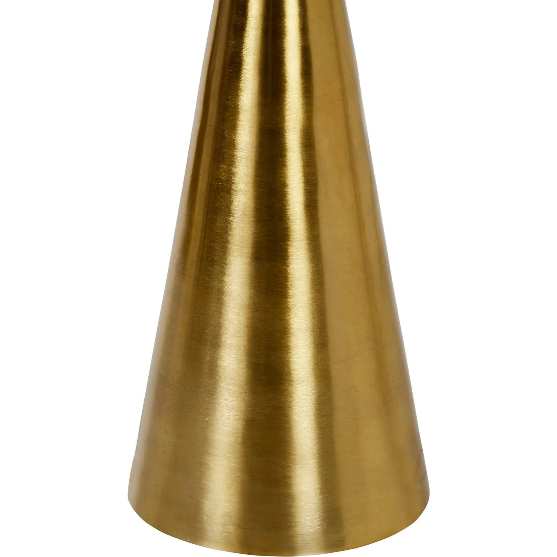 Symphony Floor Lamp by LH Imports in brass, off-white and antique brass. Made from aluminum, linen in a unique style.