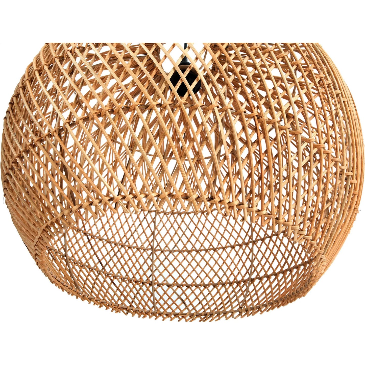 003 SI-2325256 | Closeup | Cascade Chandelier by LH Imports in brown and natural, black. Made from rattan, iron in a rustic style.