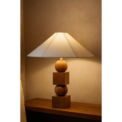 Geometric Table Lamp by LH Imports in natural. Made from unique in a transitional style.