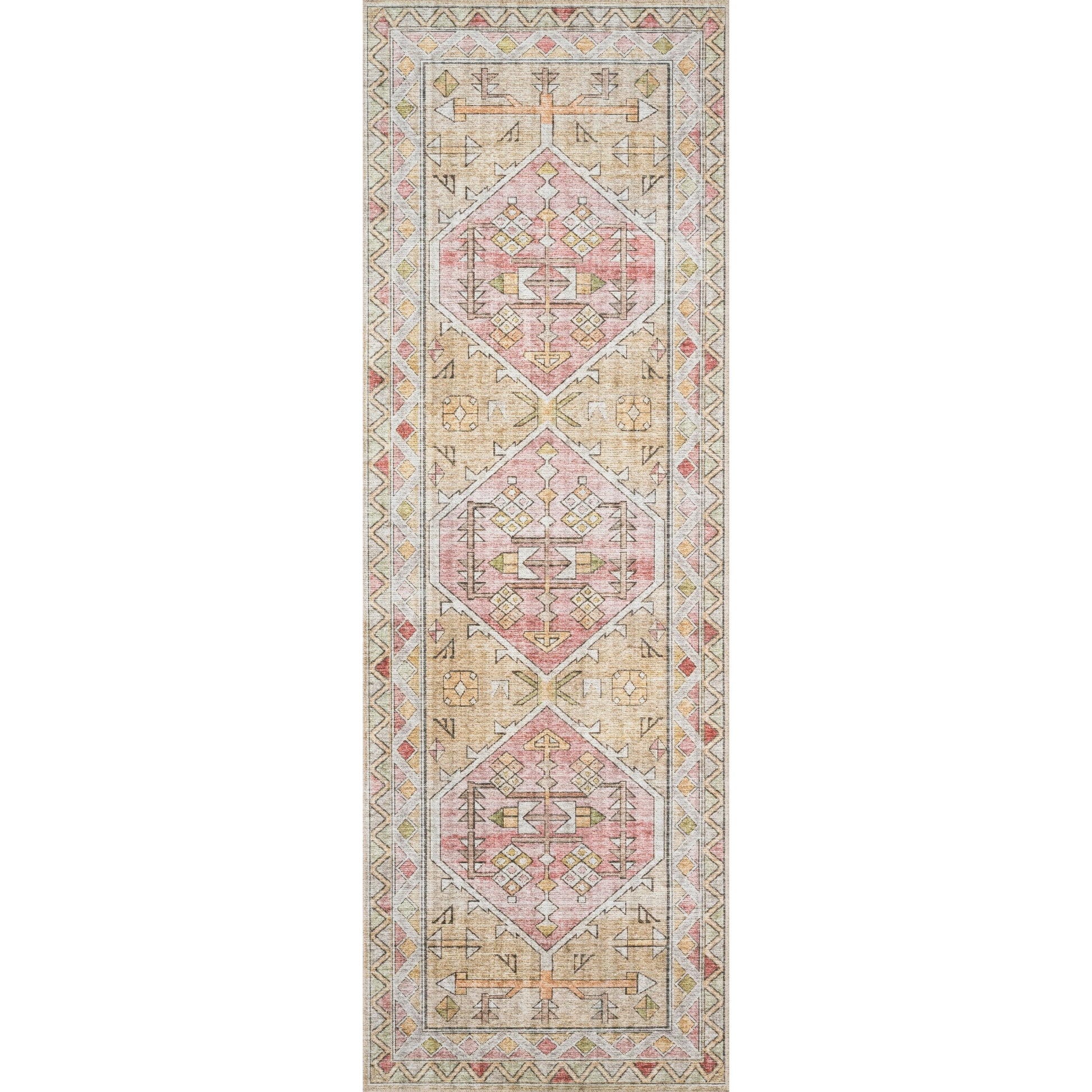 Skye SKY-04 Rug by Loloi in gold, blush. Made from 100% polyester in a eclectic & global style.