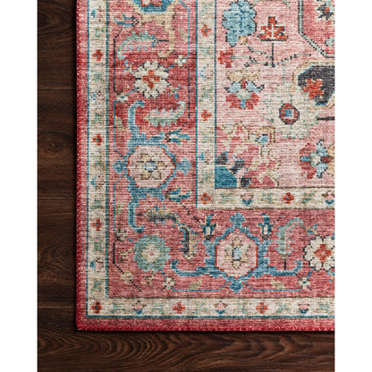 Skye SKY-05 Rug by Loloi in brick, ocean. Made from 100% polyester in a traditional style.