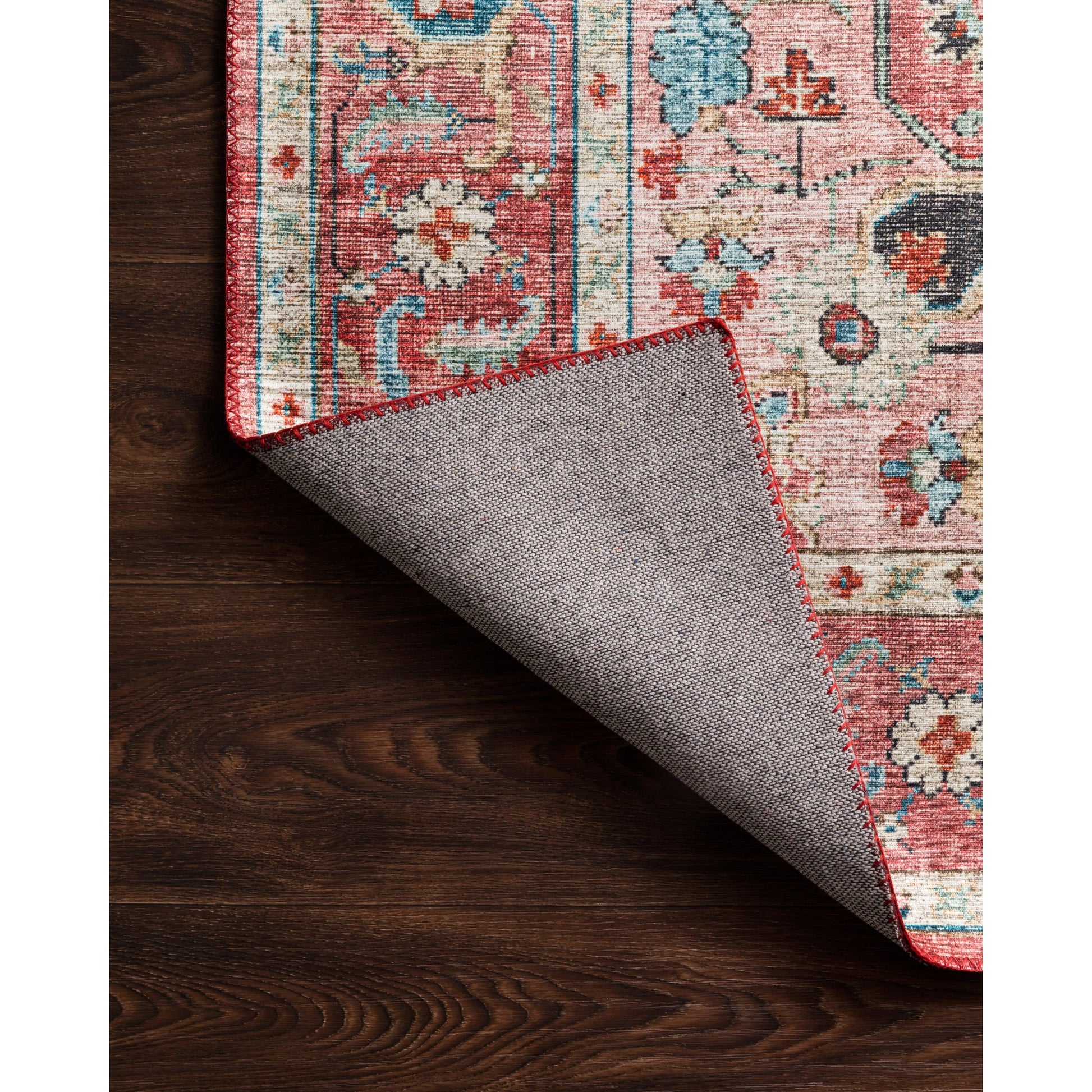 Skye SKY-05 Rug by Loloi in brick, ocean. Made from 100% polyester in a traditional style.