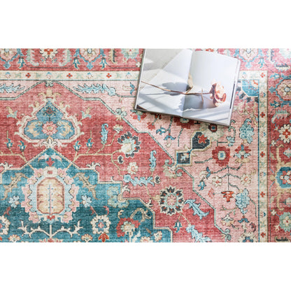 Skye SKY-05 Rug by Loloi II in brick, ocean. Made from 100% poly
