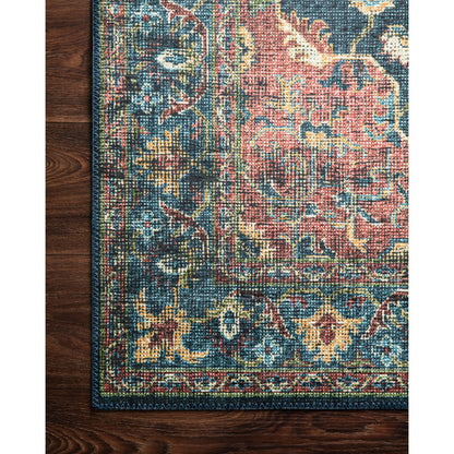 Skye SKY-08 Rug by Loloi in denim, brick. Made from 100% polyester in a traditional style.