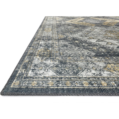 Skye SKY-09 Rug by Loloi in graphite, silver. Made from 100% polyester in a rustic style.