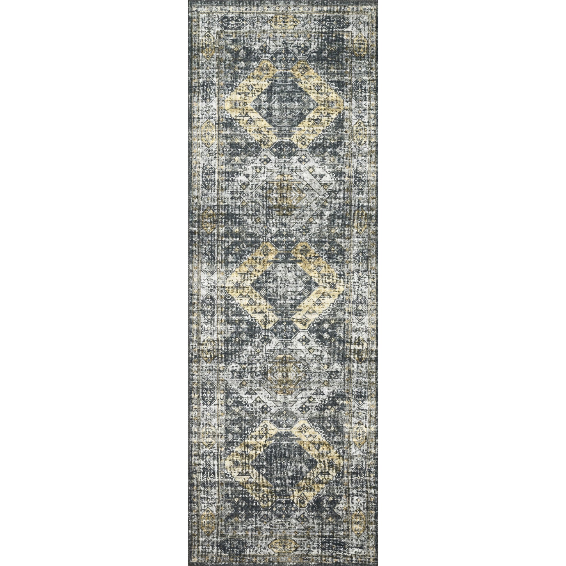 Skye SKY-09 Rug by Loloi in graphite, silver. Made from 100% polyester in a rustic style.