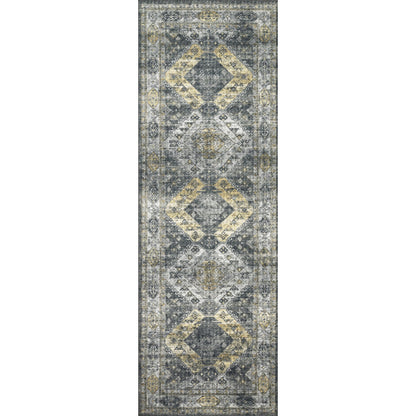 Skye SKY-09 Rug by Loloi in graphite, silver. Made from 100% polyester in a rustic style.