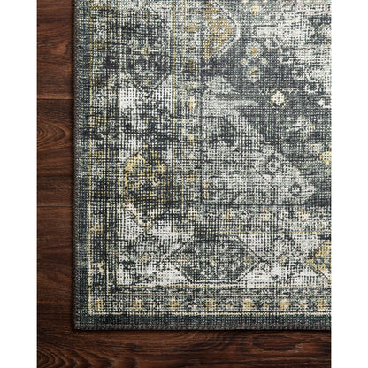 Skye SKY-09 Rug by Loloi in graphite, silver. Made from 100% polyester in a rustic style.