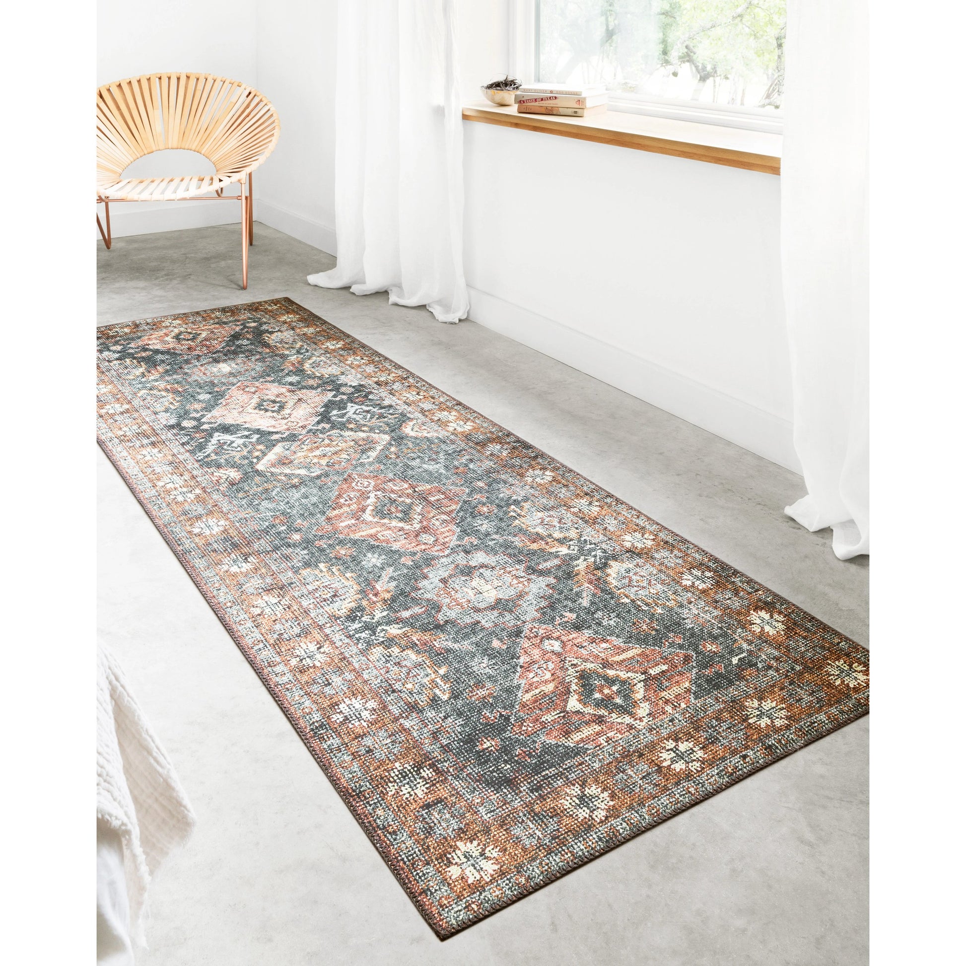Skye SKY-10 Rug by Loloi in sea, rust. Made from 100% polyester in a traditional style.