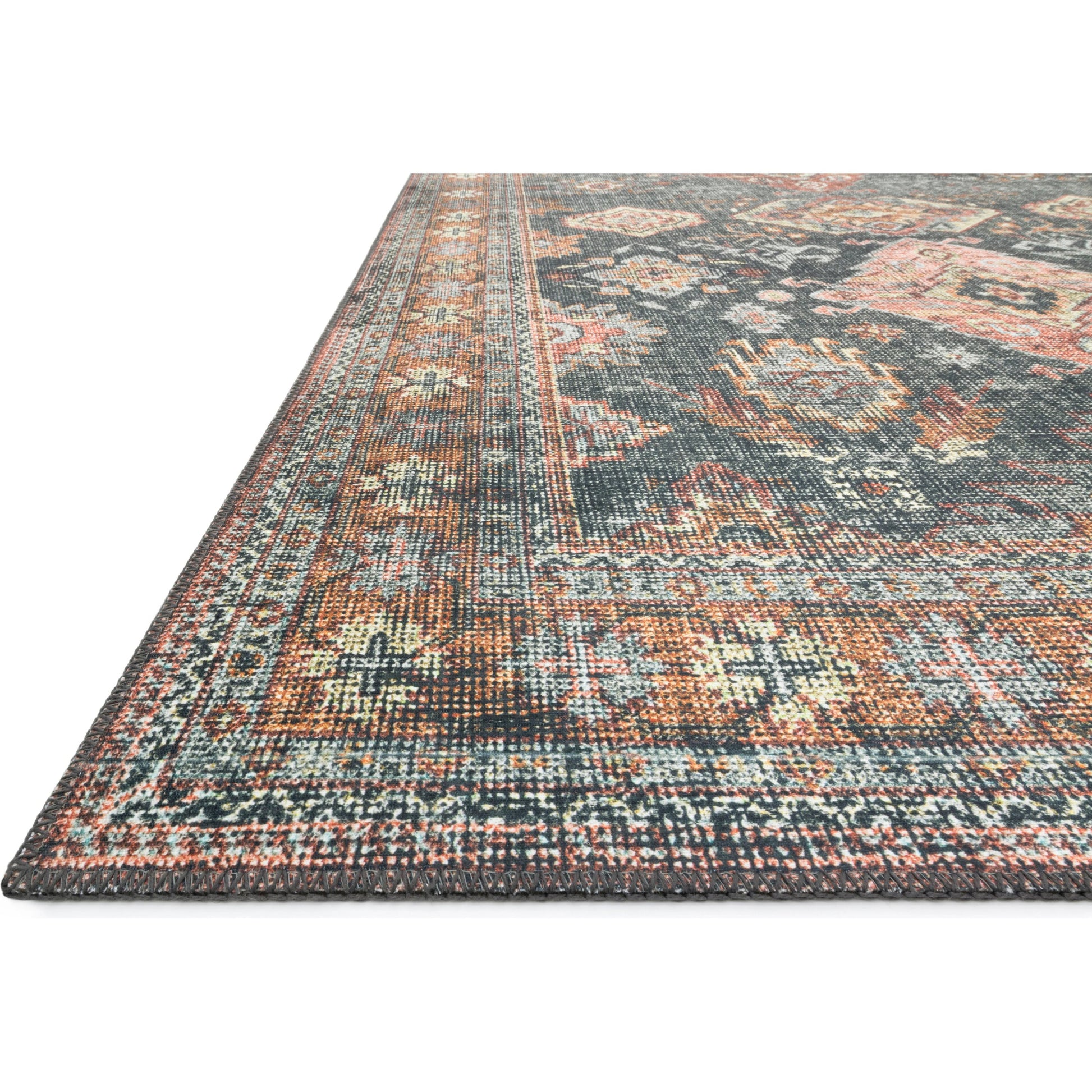 Skye SKY-10 Rug by Loloi in sea, rust. Made from 100% polyester in a traditional style.