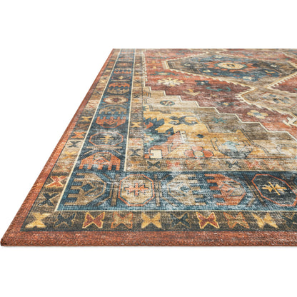 Skye SKY-11 Rug by Loloi in rust, blue. Made from 100% polyester in a eclectic & global style.