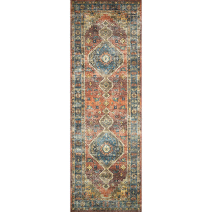 Skye SKY-11 Rug by Loloi in rust, blue. Made from 100% polyester in a eclectic & global style.