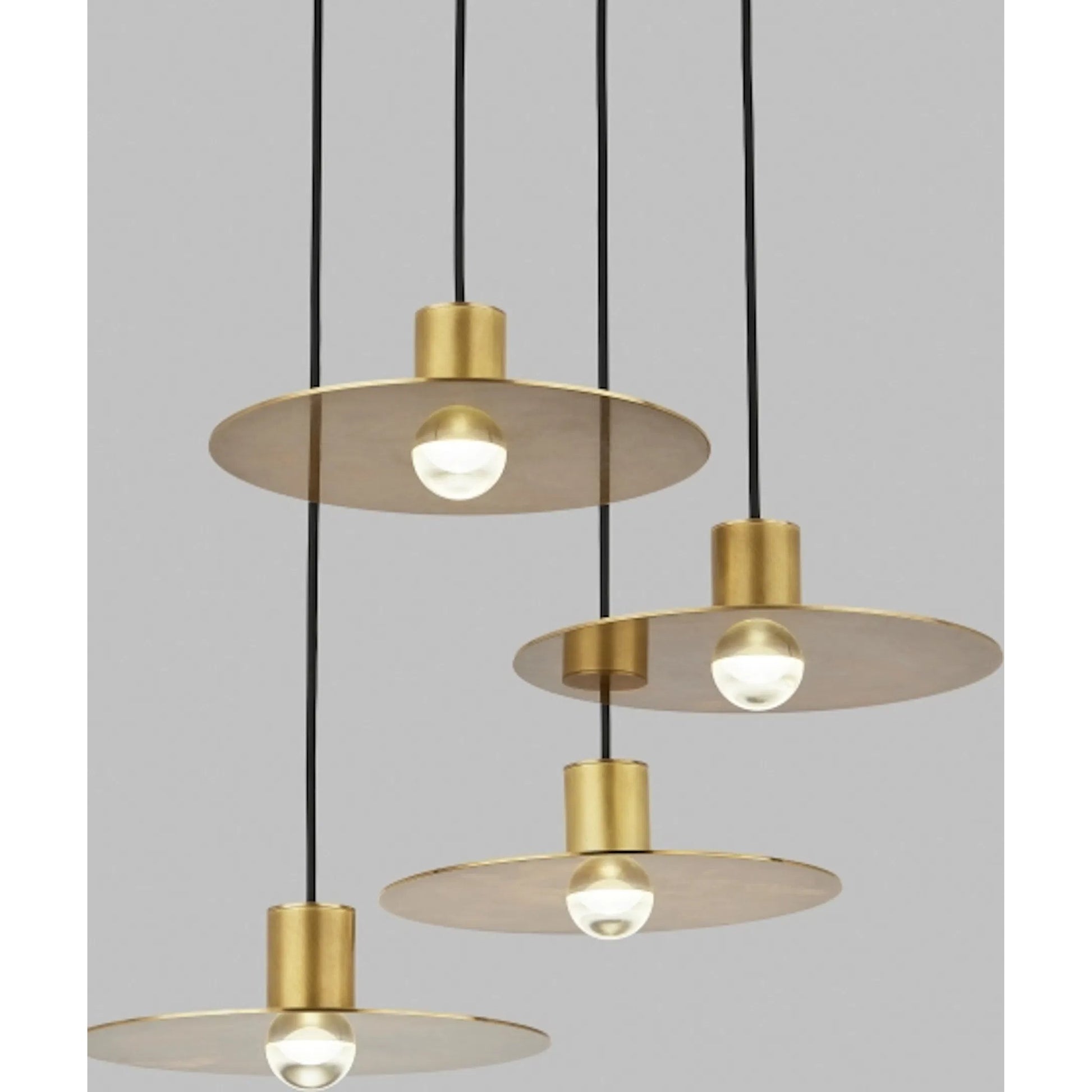 Eaves 4-Light Chandelier by Visual Comfort & Co.. Made from aluminum or brass in a unique style.