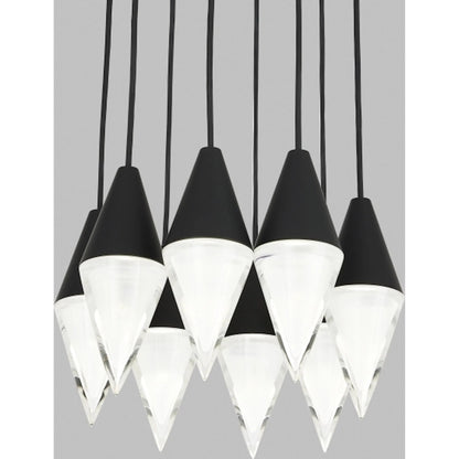 Turret 8-Light Chandelier by Visual Comfort & Co.. Made from aluminum or brass in a unique style.