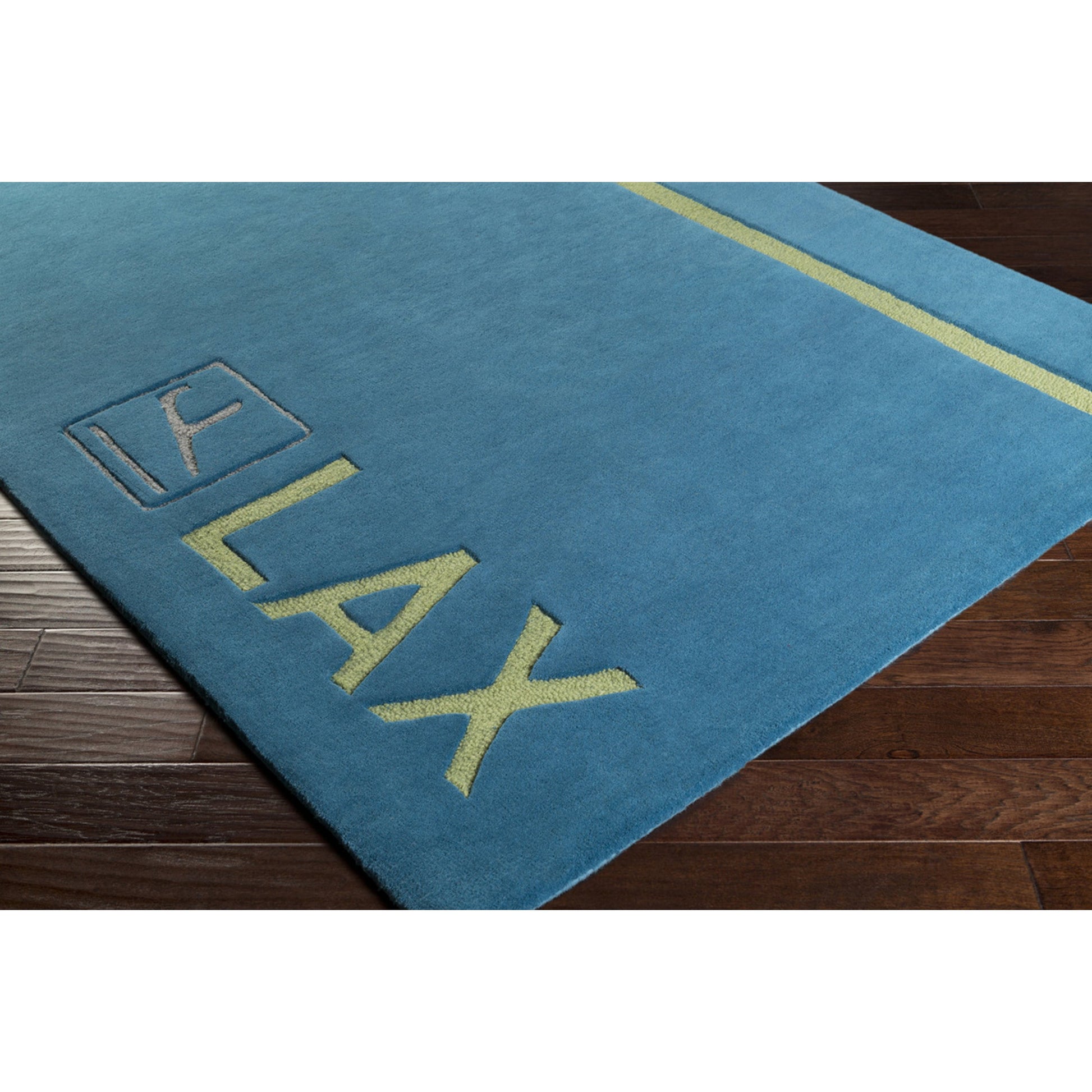 SLB-6812 Rug by Surya in light blue, olive, charcoal. Made from 100% wool in a unique style.