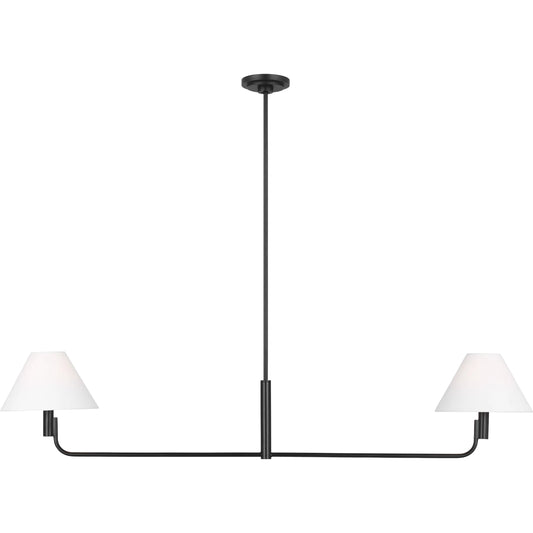 Colfax Medium Linear Chandelier by Visual Comfort & Co.. Made from steel in a modern style.