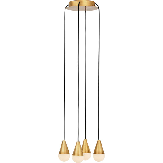 Cupola Alabaster 4 Light Chandelier by Visual Comfort & Co.. Made from aluminum or brass in a modern style.