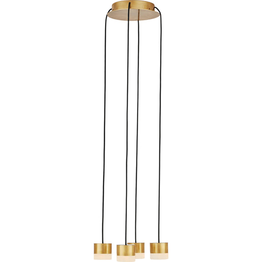 Gable Alabaster 4 Light Chandelier by Visual Comfort & Co.. Made from aluminum or brass in a modern style.