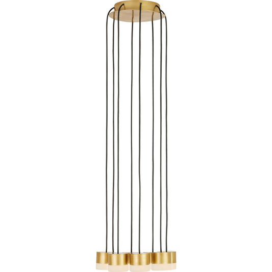Gable Alabaster 8 Light Chandelier by Visual Comfort & Co.. Made from aluminum or brass in a modern style.