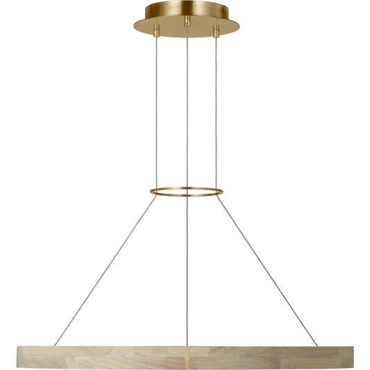 Ashok 31" Chandelier by Visual Comfort & Co. in hand rubbed antique brass. Made from brass in a modern style.