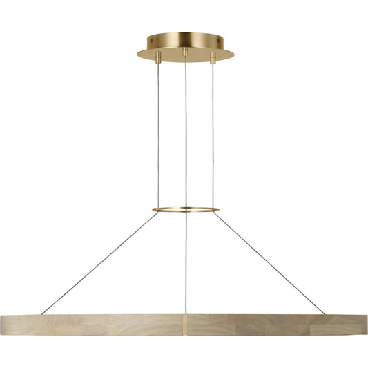 Ashok 37" Chandelier by Visual Comfort & Co. in hand rubbed antique brass. Made from brass in a modern style.