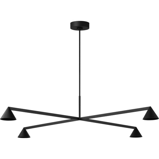 Midrand 52" Chandelier by Visual Comfort & Co. in nightshade black. Made from steel in a unique style.
