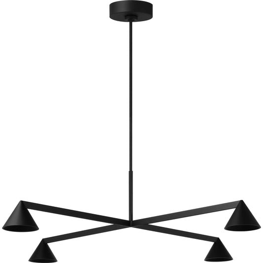 Midrand 37" Chandelier by Visual Comfort & Co. in nightshade black. Made from steel in a unique style.