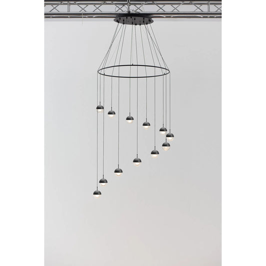 Dora Ring Pendant by Seed Design. Made from steel, clear glass in a modern style.