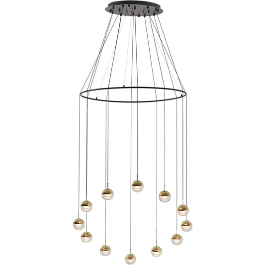 Dora Ring Pendant by Seed Design. Made from steel, clear glass in a modern style.