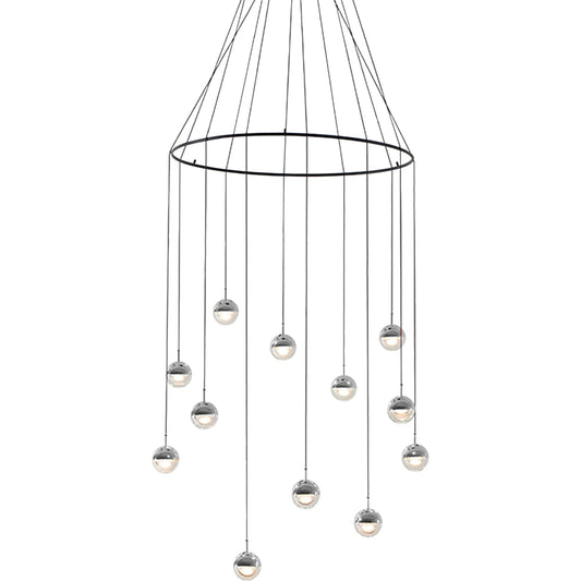 Dora Ring Pendant by Seed Design. Made from steel, clear glass in a modern style.