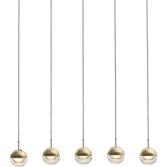 Dora Pendant 5 by Seed Design. Made from steel, clear glass in a modern style.