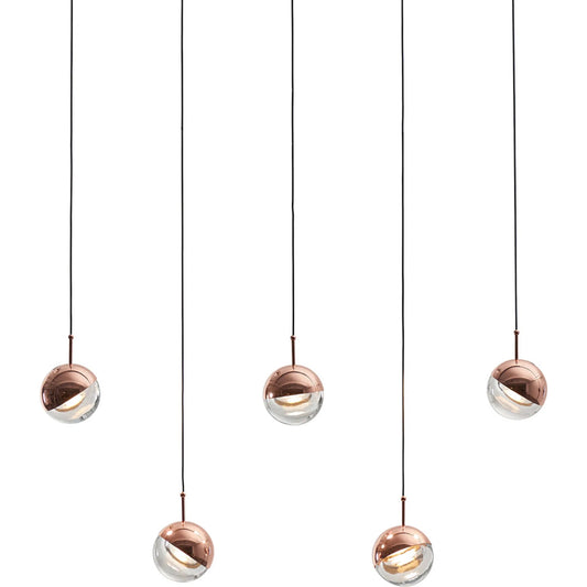 Dora Pendant 5 by Seed Design. Made from steel, clear glass in a modern style.