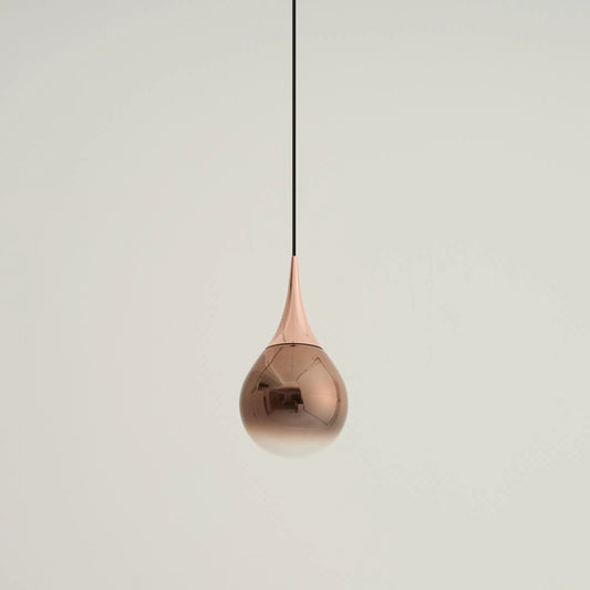 Paopao Pendant by Seed Design in copper. Made from metal, mouth-glown glass, vacuum plating, aluminum in a modern style.
