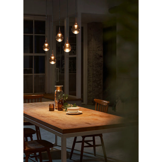 Paopao Pendant by Seed Design in copper. Made from metal, mouth-glown glass, vacuum plating, aluminum in a modern style.