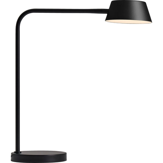 Olo Table Lamp by Seed Design in black/shiny black. Made from steel in a modern style.