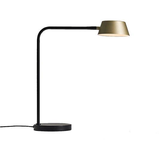 Olo Table Lamp by Seed Design in black/champagne gold. Made from steel in a modern style.