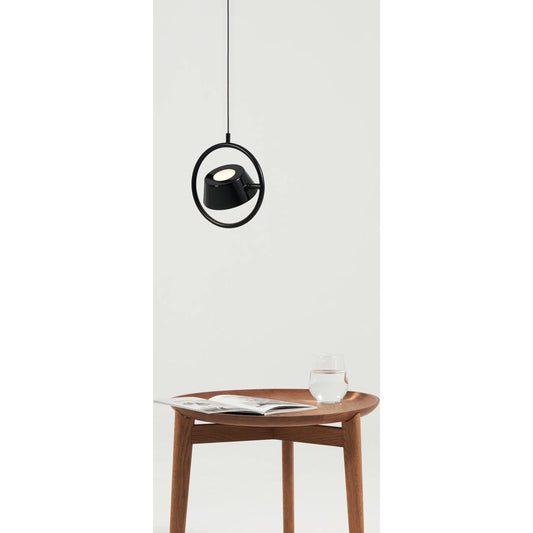 Olo Ring Pendant by Seed Design in black/shiny black. Made from steel in a modern style.