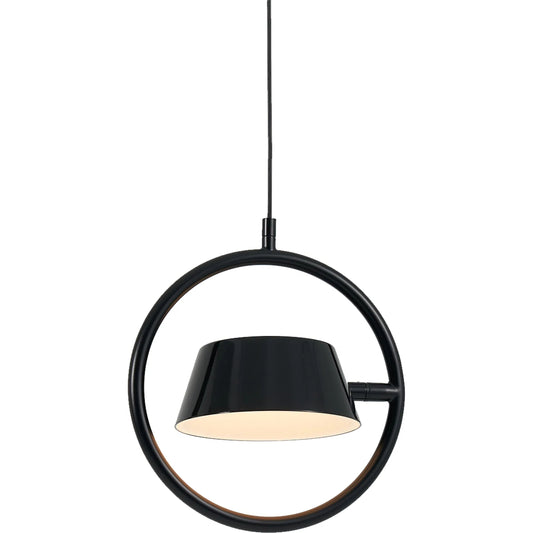 Olo Ring Pendant by Seed Design in black/shiny black. Made from steel in a modern style.