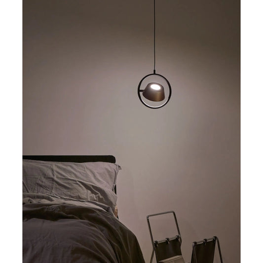 Olo Ring Pendant by Seed Design in black/champagne gold. Made from steel in a modern style.