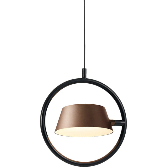 Olo Ring Pendant by Seed Design in black/pearl cocoa. Made from steel in a modern style.