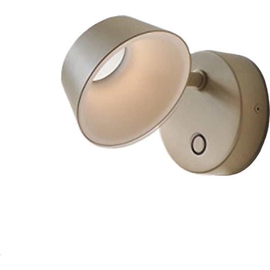 Olo Wall Lamp by Seed Design in oatmeal. Made from metal, aluminum in a modern style.