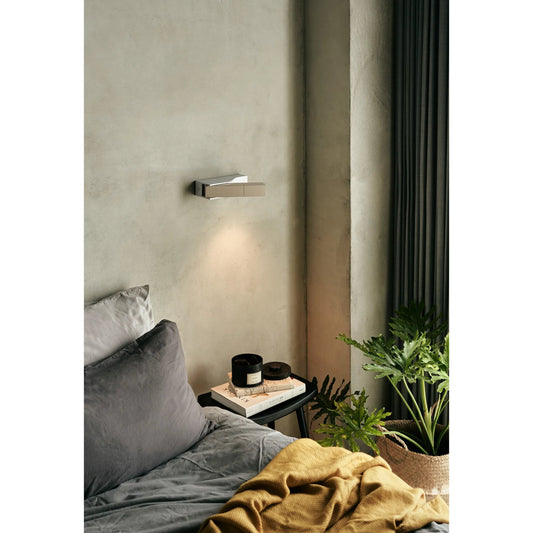Wu Wall Lamp by Seed Design in oatmeal/ white. Made from steel, aluminum in a modern style.
