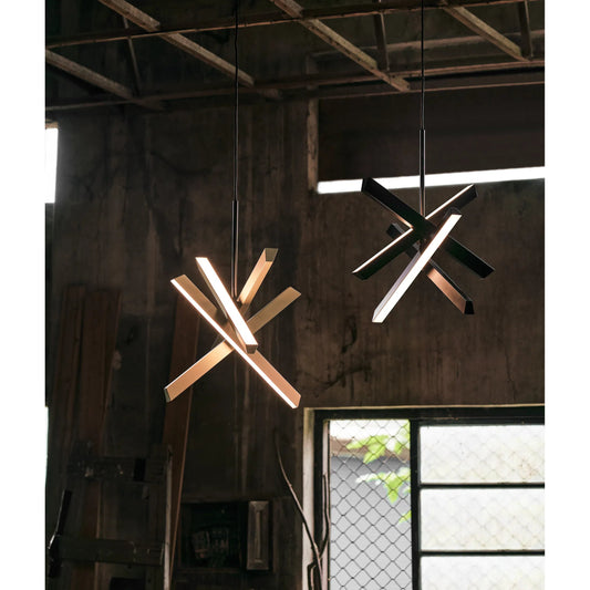 Konnect Pendant In Matte Black by Seed Design in matte black. Made from steel in a modern style.