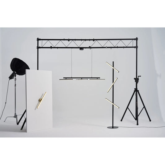 Lisa Floor Lamp by Seed Design in black. Made from steel, aluminum, pc diffuser in a modern style.