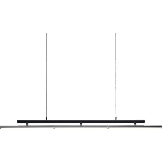 Lisa Pendant by Seed Design in black/chrome. Made from steel, aluminum, pc diffuser in a modern style.