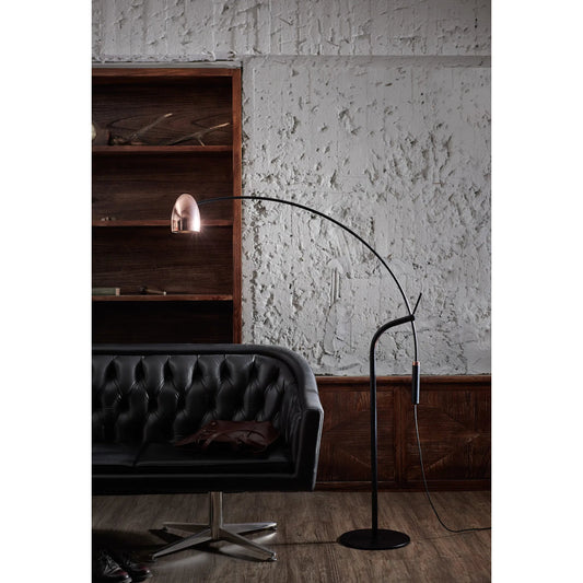 Hercules Floor Lamp by Seed Design in copper, black. Made from steel in a modern style.