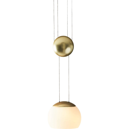 Jojo Pendant by Seed Design. Made from steel, mouth-blown glass in a modern style.