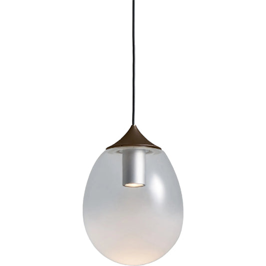 Mist Led Pendant by Seed Design in pearl cocoa. Made from glass, steel in a modern style.