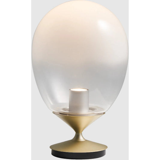 Mist Led Table by Seed Design in champagne gold. Made from glass, steel in a modern style.