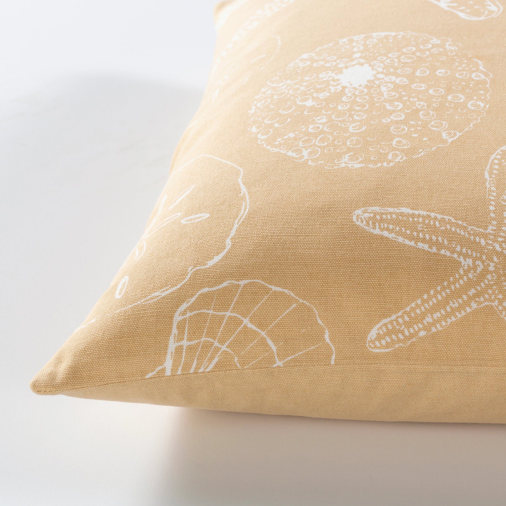 Sea Life Pillow - 20930 by Surya in beige, white. Made from 100% cotton in a coastal style.